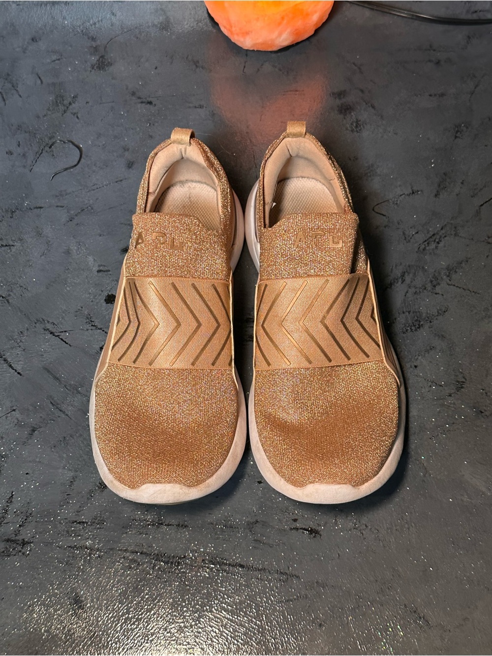 APL Women’s Glitter Slip-On Sneakers in Metallic Brown